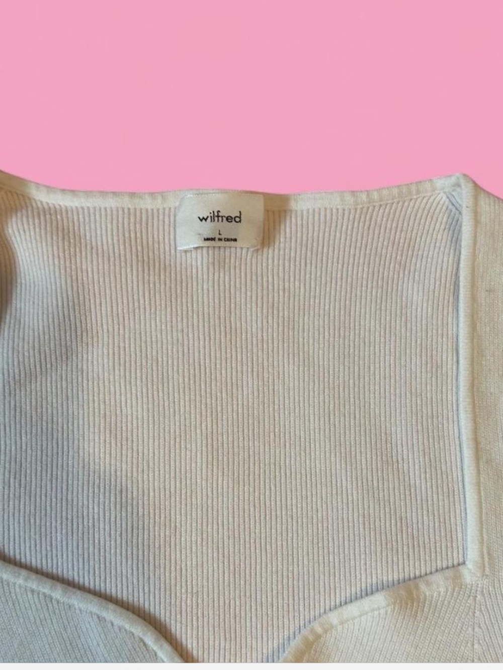 ✨Wilfred cream ribbed knit top ✨ - Picture 3 of 3